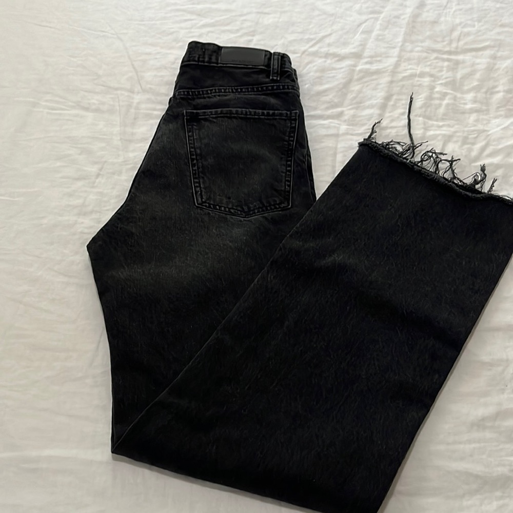 Mango High Rise Wide Leg Jeans